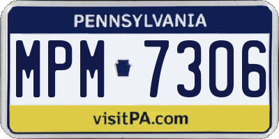 PA license plate MPM7306
