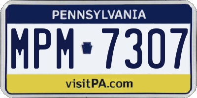 PA license plate MPM7307