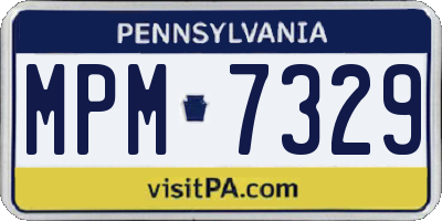 PA license plate MPM7329