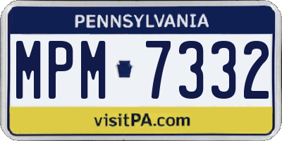 PA license plate MPM7332