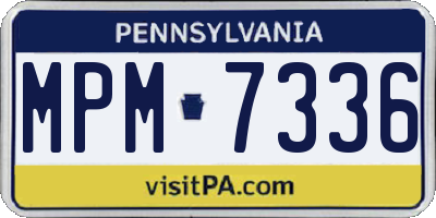 PA license plate MPM7336