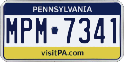 PA license plate MPM7341