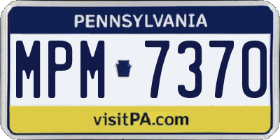 PA license plate MPM7370