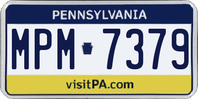 PA license plate MPM7379