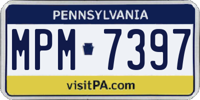 PA license plate MPM7397