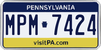 PA license plate MPM7424