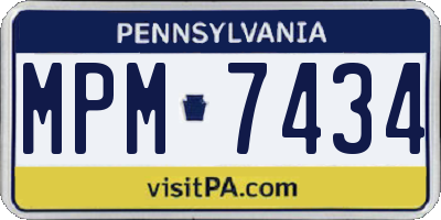 PA license plate MPM7434