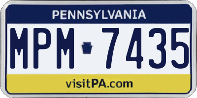 PA license plate MPM7435