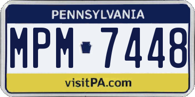 PA license plate MPM7448
