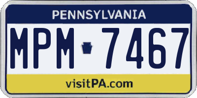 PA license plate MPM7467
