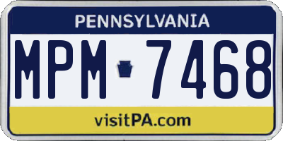 PA license plate MPM7468