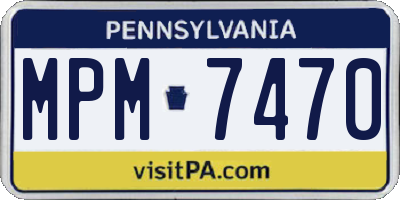 PA license plate MPM7470