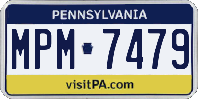 PA license plate MPM7479