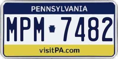 PA license plate MPM7482