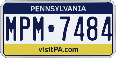 PA license plate MPM7484