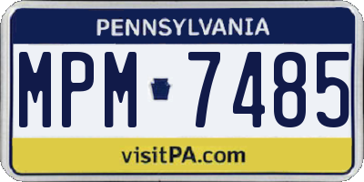 PA license plate MPM7485