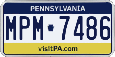 PA license plate MPM7486