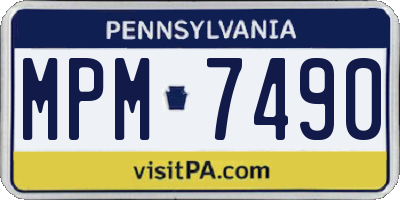 PA license plate MPM7490