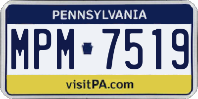 PA license plate MPM7519
