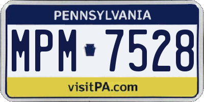 PA license plate MPM7528