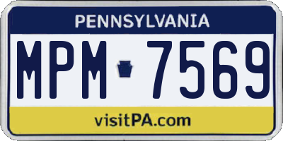 PA license plate MPM7569