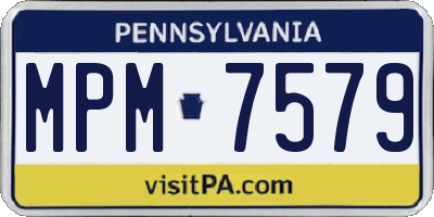 PA license plate MPM7579