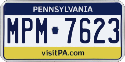 PA license plate MPM7623