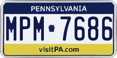 PA license plate MPM7686