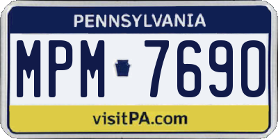PA license plate MPM7690