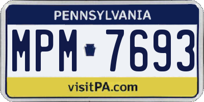 PA license plate MPM7693