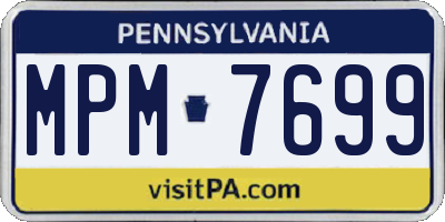 PA license plate MPM7699
