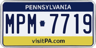 PA license plate MPM7719