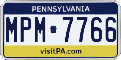 PA license plate MPM7766