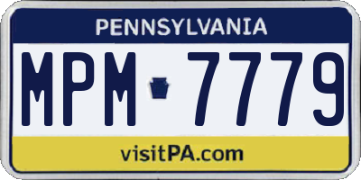 PA license plate MPM7779