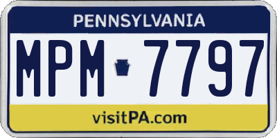 PA license plate MPM7797