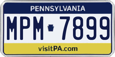 PA license plate MPM7899