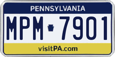 PA license plate MPM7901