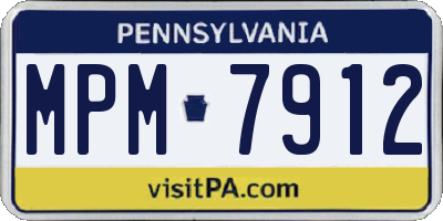 PA license plate MPM7912