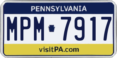 PA license plate MPM7917