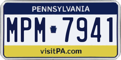 PA license plate MPM7941