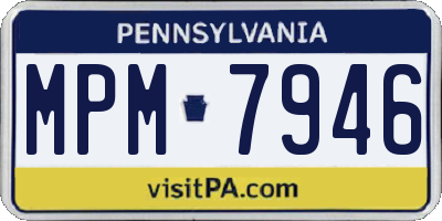 PA license plate MPM7946