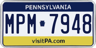 PA license plate MPM7948