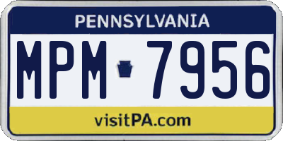 PA license plate MPM7956
