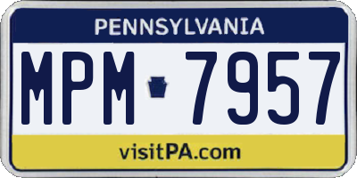 PA license plate MPM7957