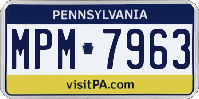 PA license plate MPM7963