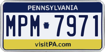 PA license plate MPM7971