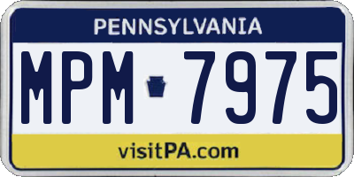PA license plate MPM7975