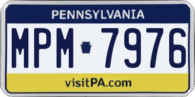 PA license plate MPM7976