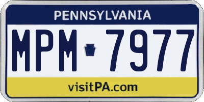 PA license plate MPM7977