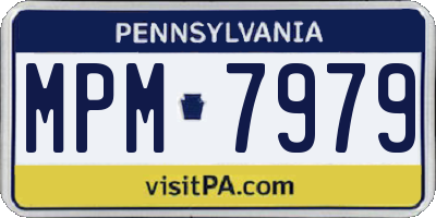 PA license plate MPM7979